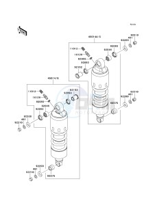 VN 1600 B [VULCAN 1600 MEAN STREAK] (B6F-B8FA) B8F drawing SUSPENSION_SHOCK ABSORBER