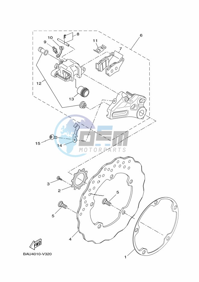 REAR BRAKE CALIPER