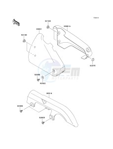 EN 500 C [VULCAN 500 LTD] (C6F-C9F) C6F drawing SIDE COVERS_CHAIN COVER