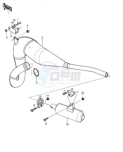 KX 125 A [KX125] (A6) [KX125] drawing MUFFLER -- 80 A6- -