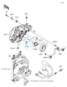 VERSYS-X 300 ABS KLE300CHF XX (EU ME A(FRICA) drawing Headlight(s)