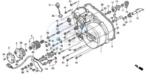 TRX300 FOURTRAX 300 drawing RIGHT CRANKCASE COVER