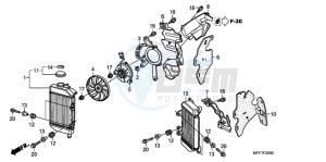 XL700VA9 France - (F / ABS CMF SPC) drawing RADIATOR