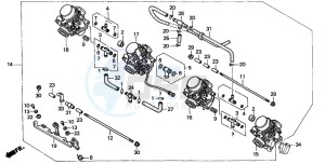 CB600F HORNET drawing CARBURETOR (ASSY.)