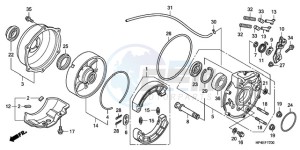 TRX420FEA Australia - (U / 2U 4WD) drawing REAR BRAKE PANEL