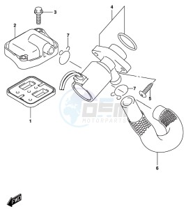 AN650 BURGMAN drawing RADIATOR HOSE