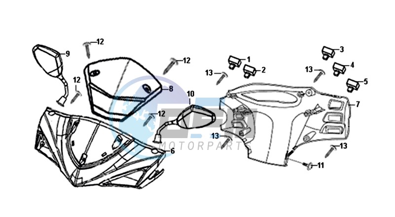 HANDLEBAR / HANDLEBAR COVER FR/RR