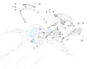 SPRINT 125 4T 3V IGET E2 ABS (APAC) drawing Rear headlamps - Turn signal lamps