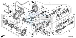 TRX500FM1E TRX500FM1 Europe Direct - (ED) drawing FRONT FINAL GEAR