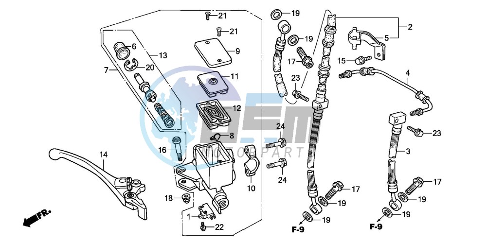 FR. BRAKE MASTER CYLINDER (CB600F22)