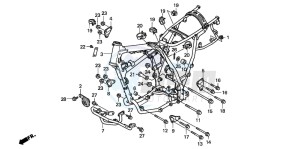 XLR125R drawing FRAME BODY