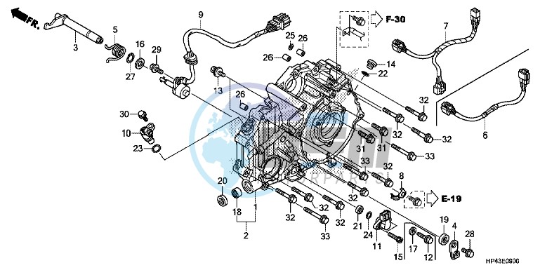 REAR CRANKCASE COVER