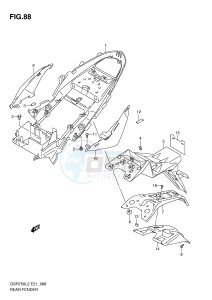 GSR750 (E21) drawing REAR FENDER (GSR750L2 E24)