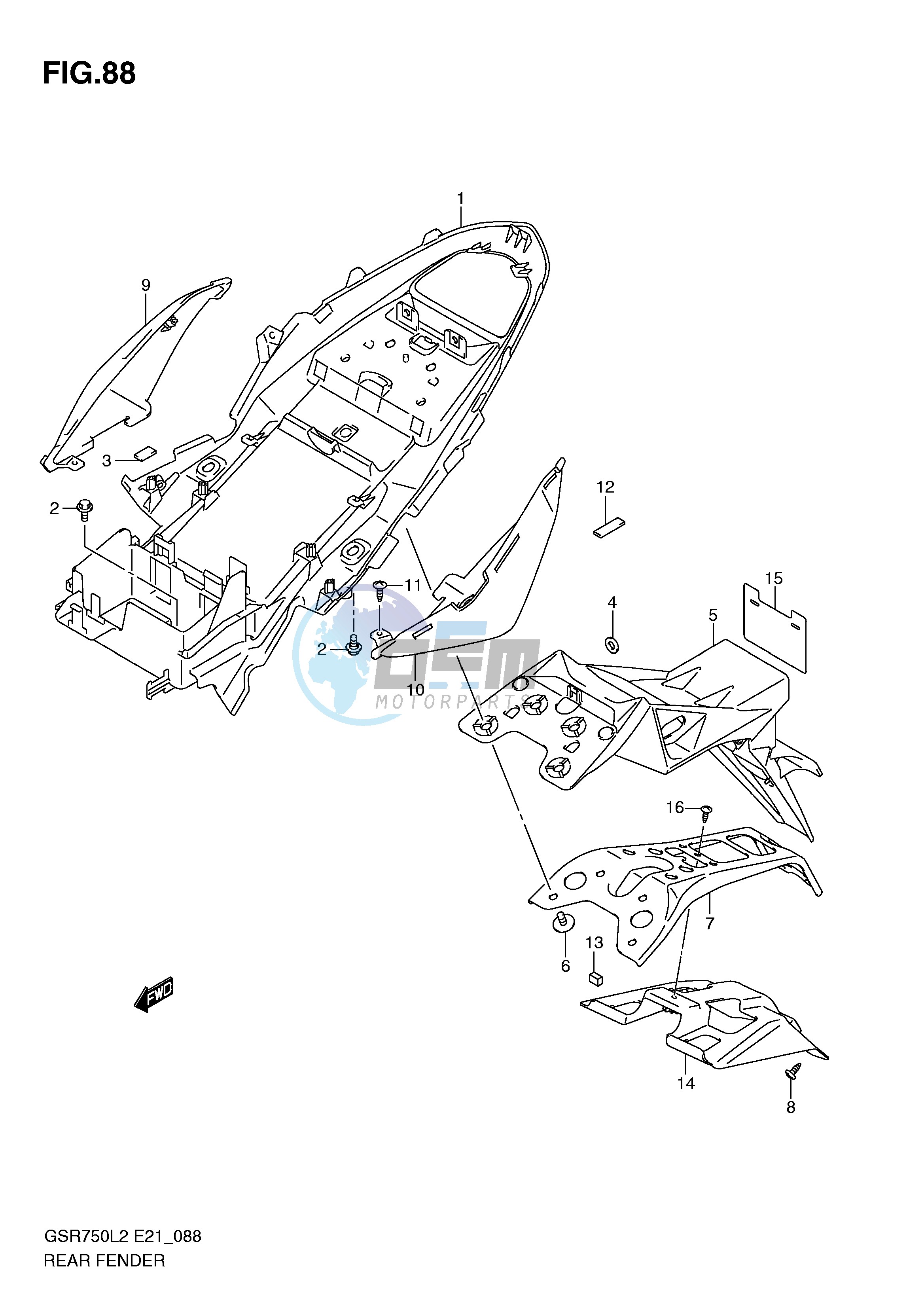REAR FENDER (GSR750L2 E24)