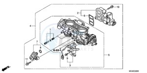 GL1800A ED drawing THROTTLE BODY