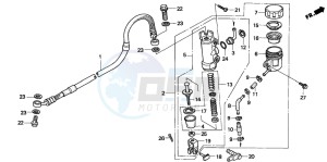 XR250R drawing REAR BRAKE MASTER CYLINDER