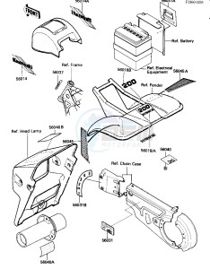 KLT 200 C [KLT200] (C2) | DIFFIRENTIAL AXLE [KLT200] drawing LABELS -- 84 KLT200-C2- -