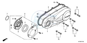 SH125B drawing LEFT CRANKCASE COVER