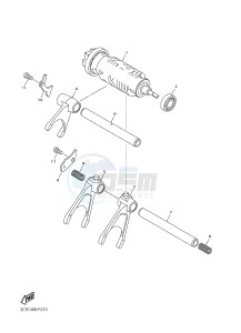 YZF-R1 998 R1 (2CR1 2CR2) drawing SHIFT CAM & FORK