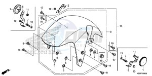 MSX125D MSX125 UK - (E) drawing FRONT FENDER