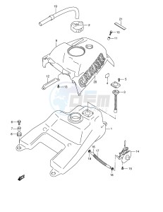 LT-F500F (E24) drawing FUEL TANK (MODEL W)