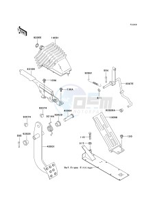 KAF 620 K [MULE 3010 TRANS4X4 HARDWOODS GREEN HD] (K1) K1 drawing BRAKE PEDAL_THROTTLE LEVER