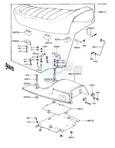 KZ 750 E (E2-E3) drawing SEAT -- 81 -82 KZ750-E2_E3- -