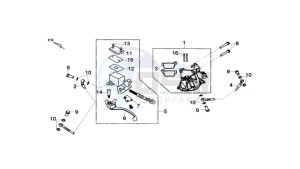 MAXSYM 400 EFI drawing REAR BRAKE CALIPER / BRAKE MOUNT