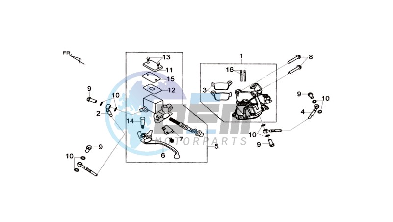 REAR BRAKE CALIPER / BRAKE MOUNT