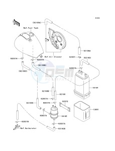 VN 800 A [VULCAN 800] (A6-A9) [VULCAN 800] drawing FUEL EVAPORATIVE SYSTEM