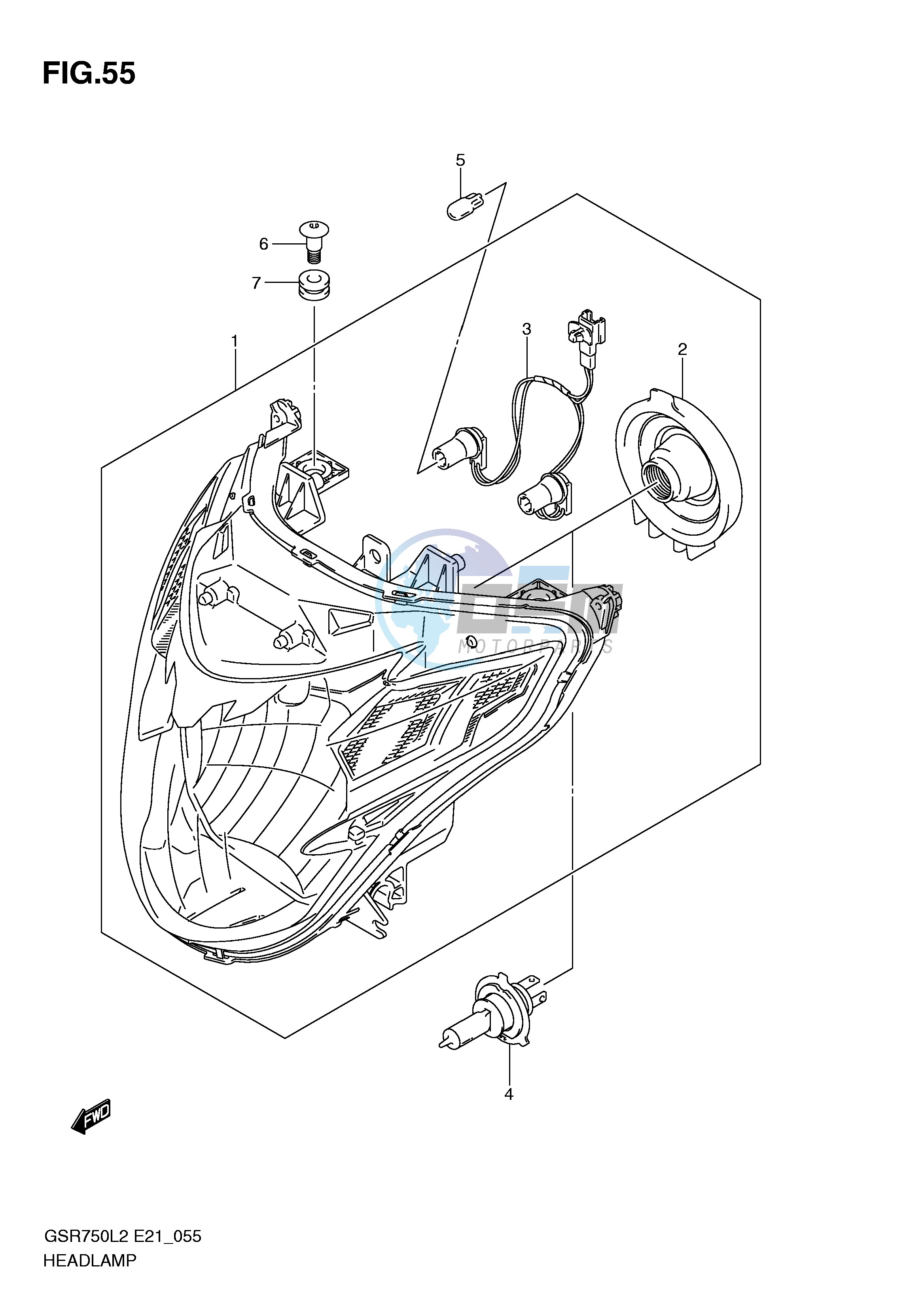 HEADLAMP (GSR750AUEL2 E21)