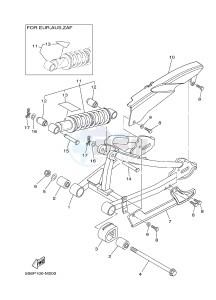 TT-R110E (B51A B51B B51C B51C) drawing REAR ARM & SUSPENSION