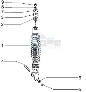 Stalker 50 drawing Rear Shock absorber