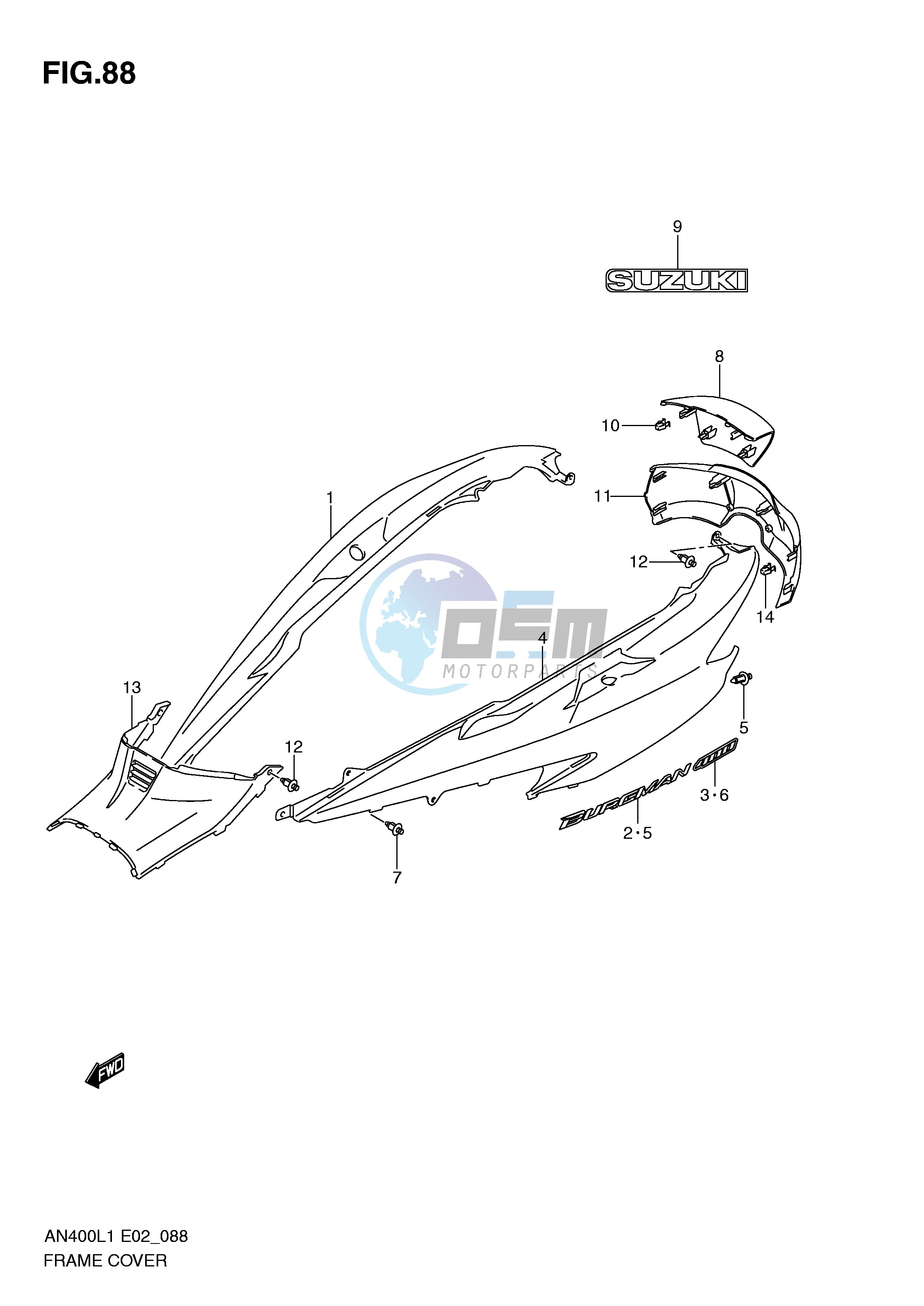 FRAME COVER (AN400AL1 E24)