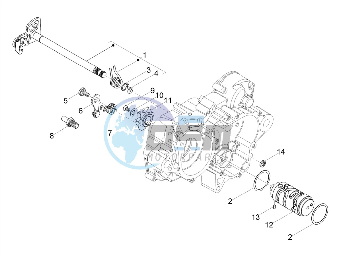 Gear box / Selector / Shift cam