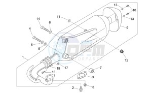 Mojito Retro 50 2t (eng. aprilia) drawing Exhaust pipe