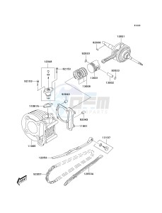 KSF 50 B [KFX50] (B7F-B9S) B7F drawing CRANKSHAFT_PISTON-- S- -