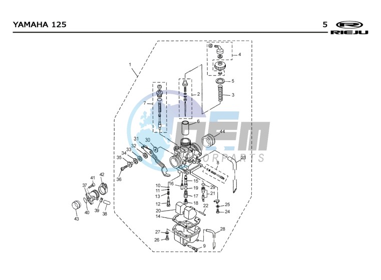 CARBURETTOR  Yamaha 125 4t Euro 2