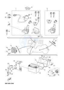 YP250R X-MAX 250 X-MAX 250 (1YS9 1YS9 1YS9) drawing ELECTRICAL 1