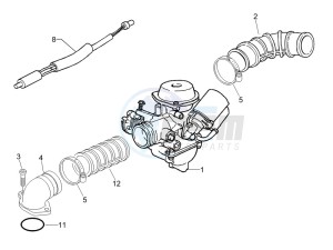 Zip & Zip 100 drawing Carburettor assembly - Union pipe