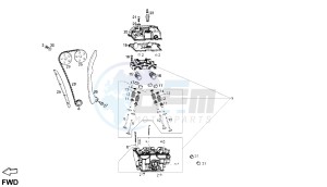 SENDA DRD MOTARD - 125 CC drawing CYLINDER HEAD - VALVES