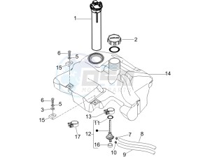 LX 50 4T-2V 25Kmh NL drawing Fuel Tank