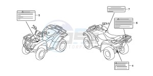 TRX420TE FOURTRAX ES drawing CAUTION LABEL