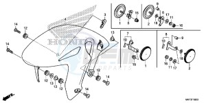 CBR1000S2H 2ED - (2ED) drawing FRONT FENDER