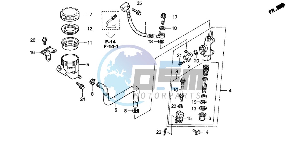 RR. BRAKE MASTER CYLINDER