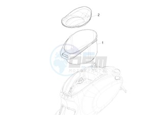 Primavera 50 4T-4V (NAFTA) drawing Helmet huosing - Undersaddle