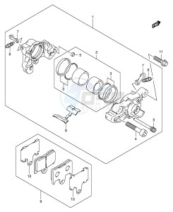 GSX-R600 (E2) drawing REAR CALIPER