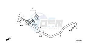 CB600F9 U / ABS ST drawing AIR INJECTION CONTROL VALVE