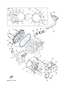 YFM450FWB YFM45KDXJ KODIAK 450 (BJ53) drawing CRANKCASE COVER 1