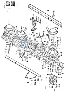 GSX750 (T-X) drawing CARBURETOR